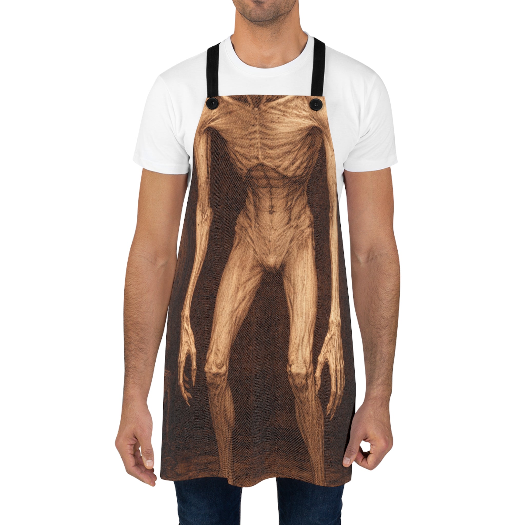 Horror SCP-096 Apron — Spooky Full-Print Cooking Apron for Halloween & Haunted Parties