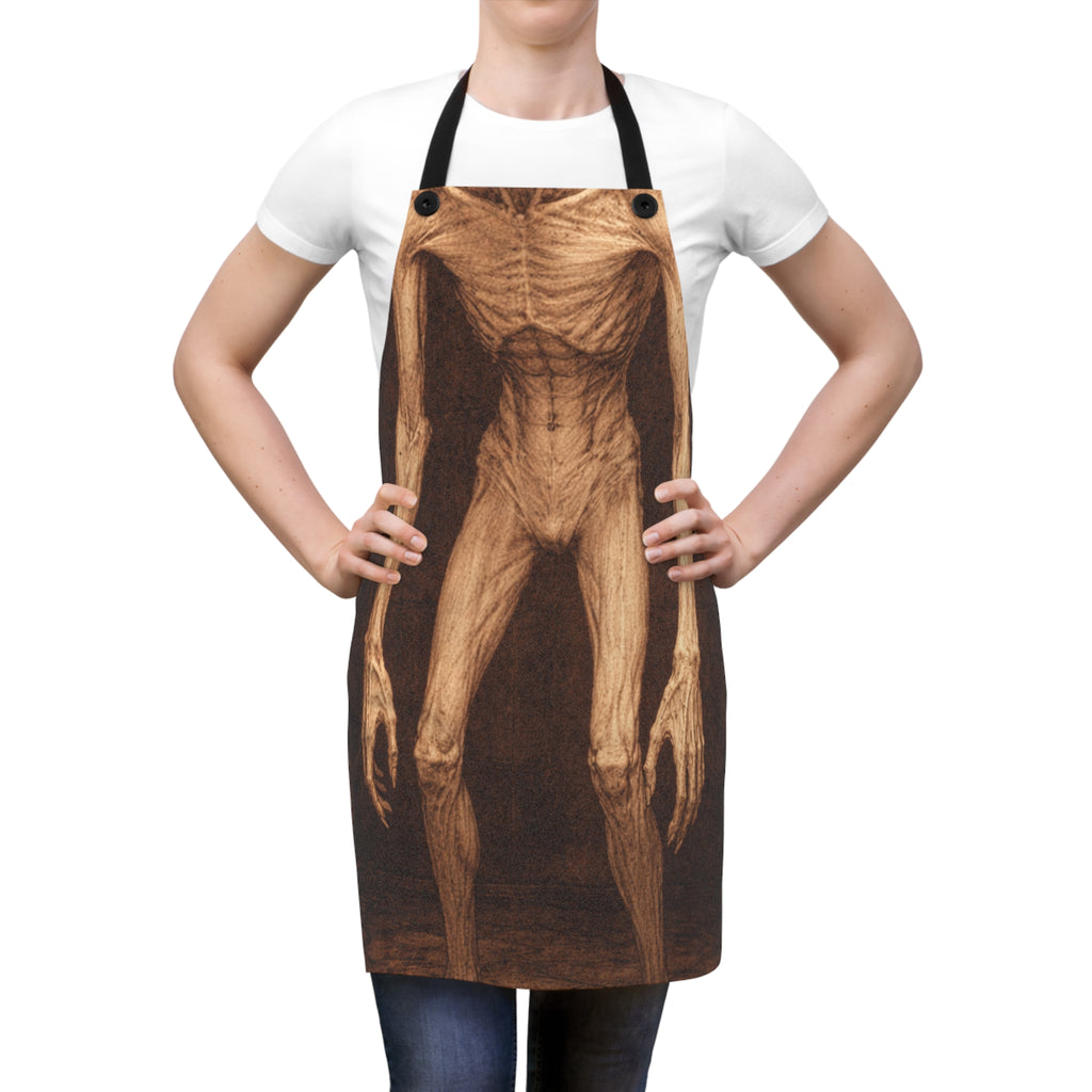 Horror SCP-096 Apron — Spooky Full-Print Cooking Apron for Halloween & Haunted Parties