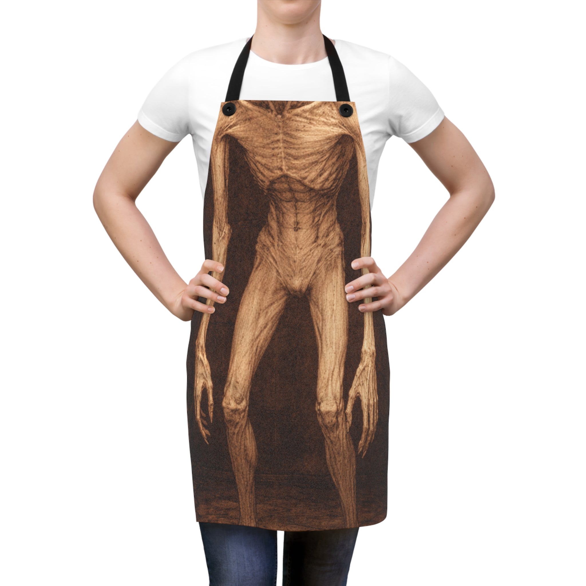 Horror SCP-096 Apron — Spooky Full-Print Cooking Apron for Halloween & Haunted Parties