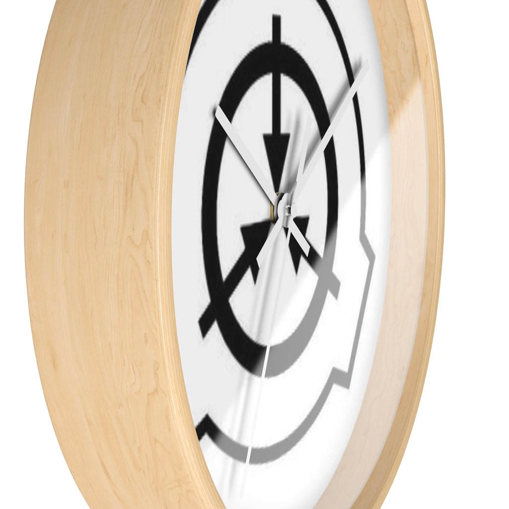 SCP Foundation Logo Wall Clock — Minimal Black Emblem Home Decor