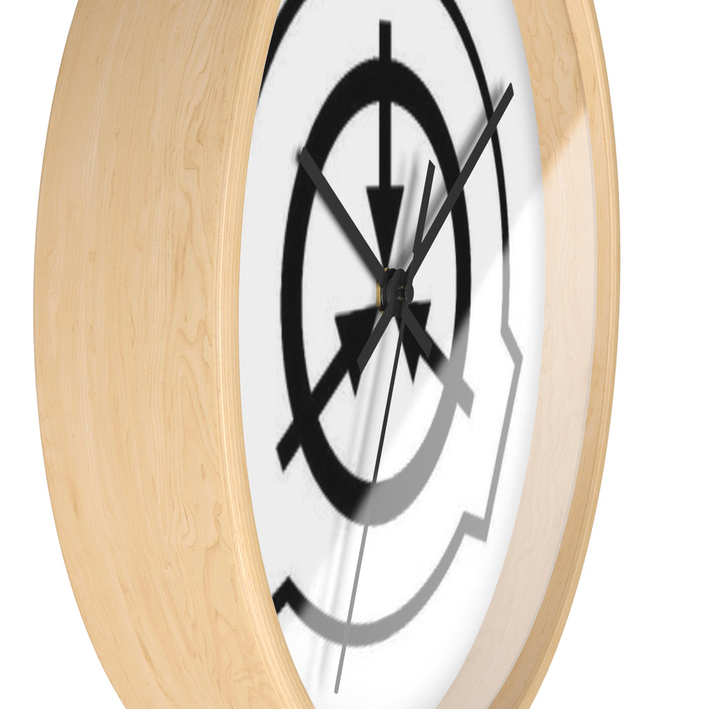 SCP Foundation Logo Wall Clock — Minimal Black Emblem Home Decor
