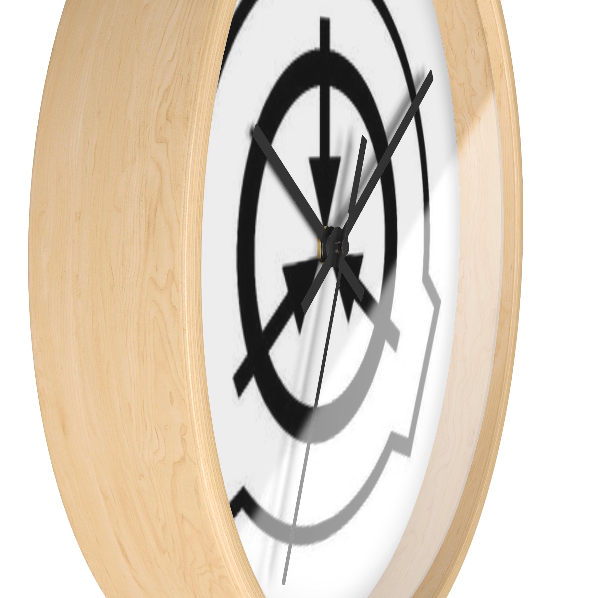 SCP Foundation Logo Wall Clock — Minimal Black Emblem Home Decor