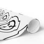Minimalist Black & White SCP Logo Wrapping Paper — Repeating Emblem Gift Wrap