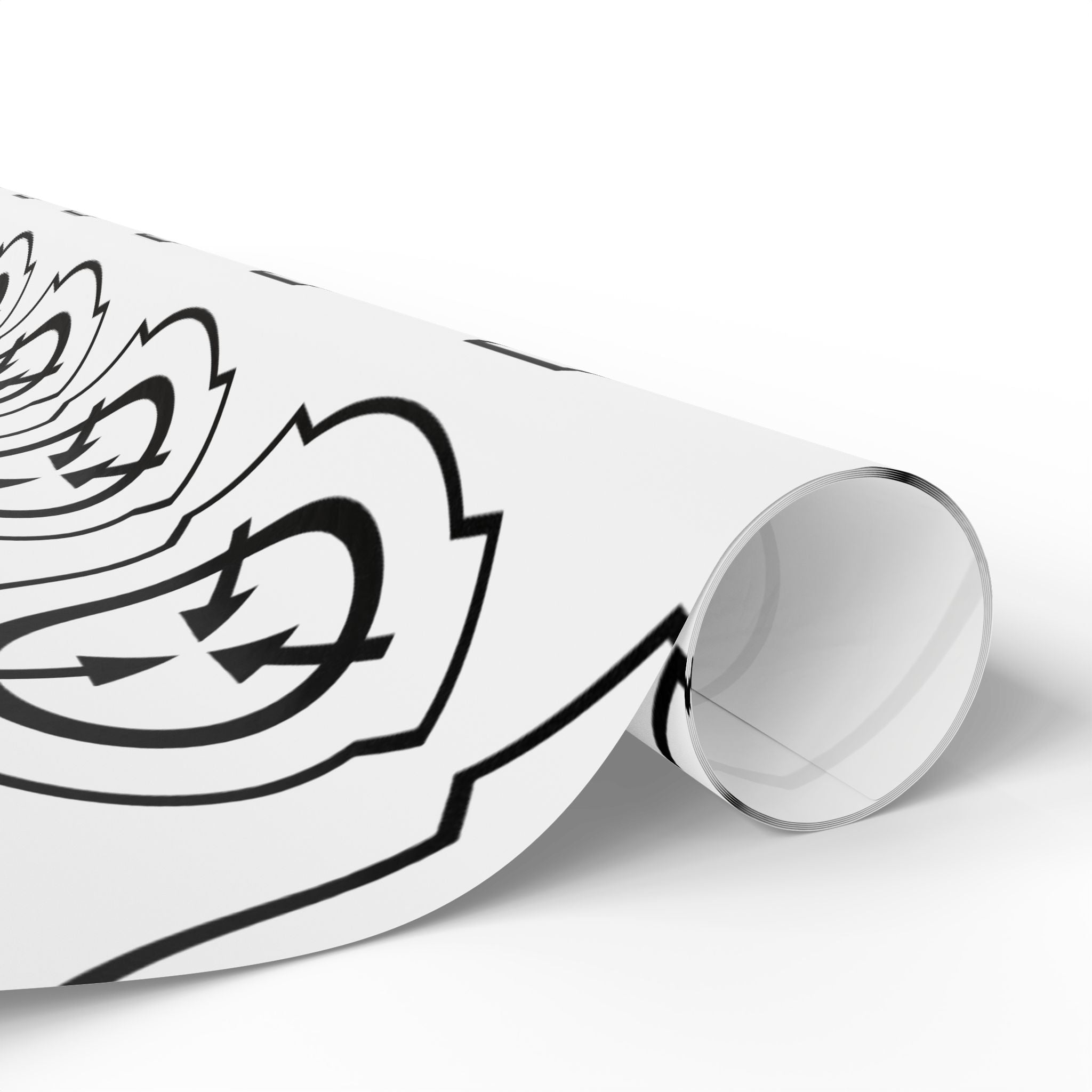 Minimalist Black & White SCP Logo Wrapping Paper — Repeating Emblem Gift Wrap