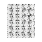 SCP Foundation Logo Velveteen Plush Blanket – Black & White Patterned Throw