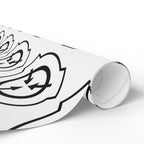 Minimalist Black & White SCP Logo Wrapping Paper — Repeating Emblem Gift Wrap