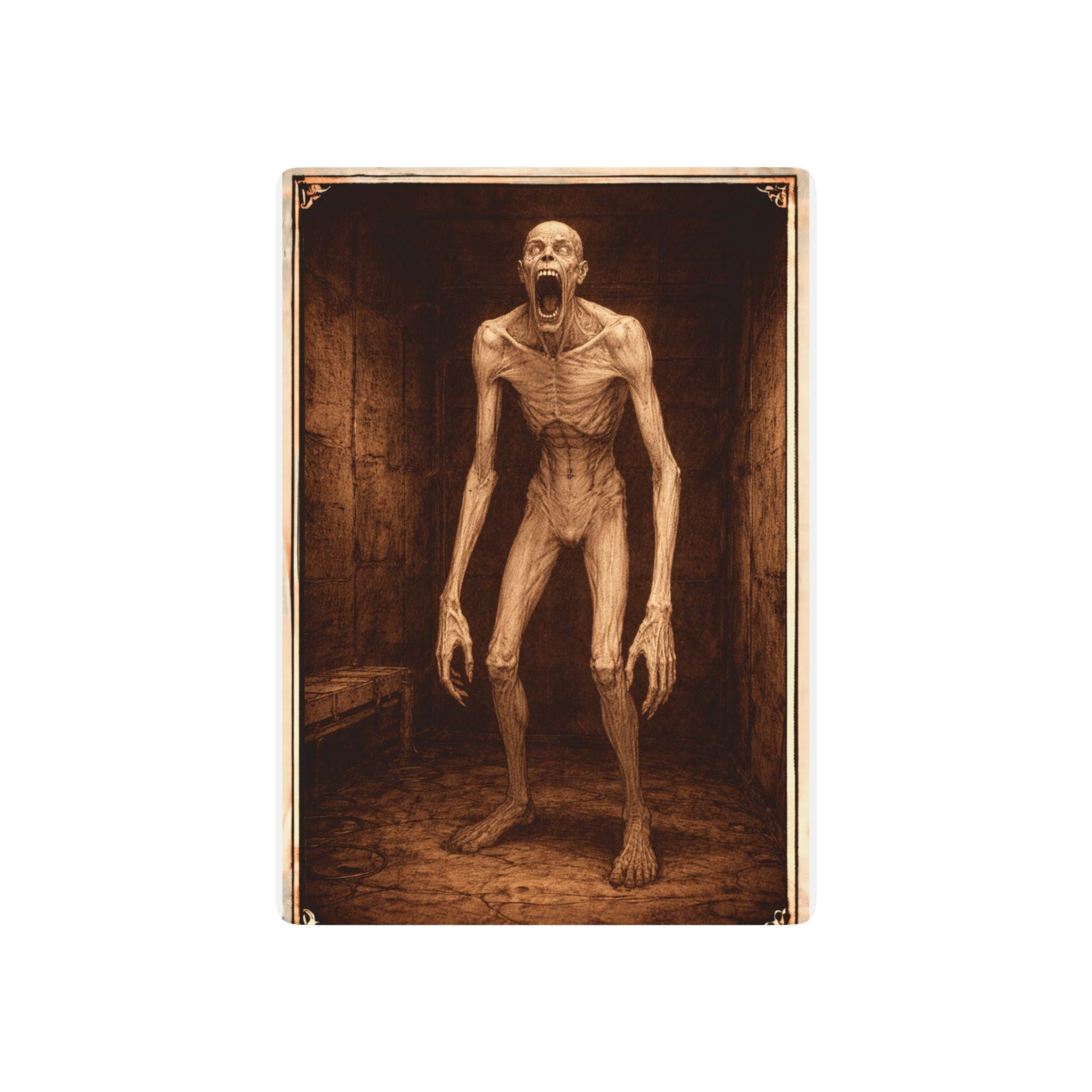 Horror Art Poker Playing Cards — Vintage Creature Ace Deck-SCP-096