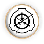 SCP Foundation Logo Wall Clock — Minimal Black Emblem Home Decor