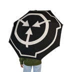 SCP Foundation Logo Foldable Umbrella — Semi‑Automatic Compact Rain Umbrella